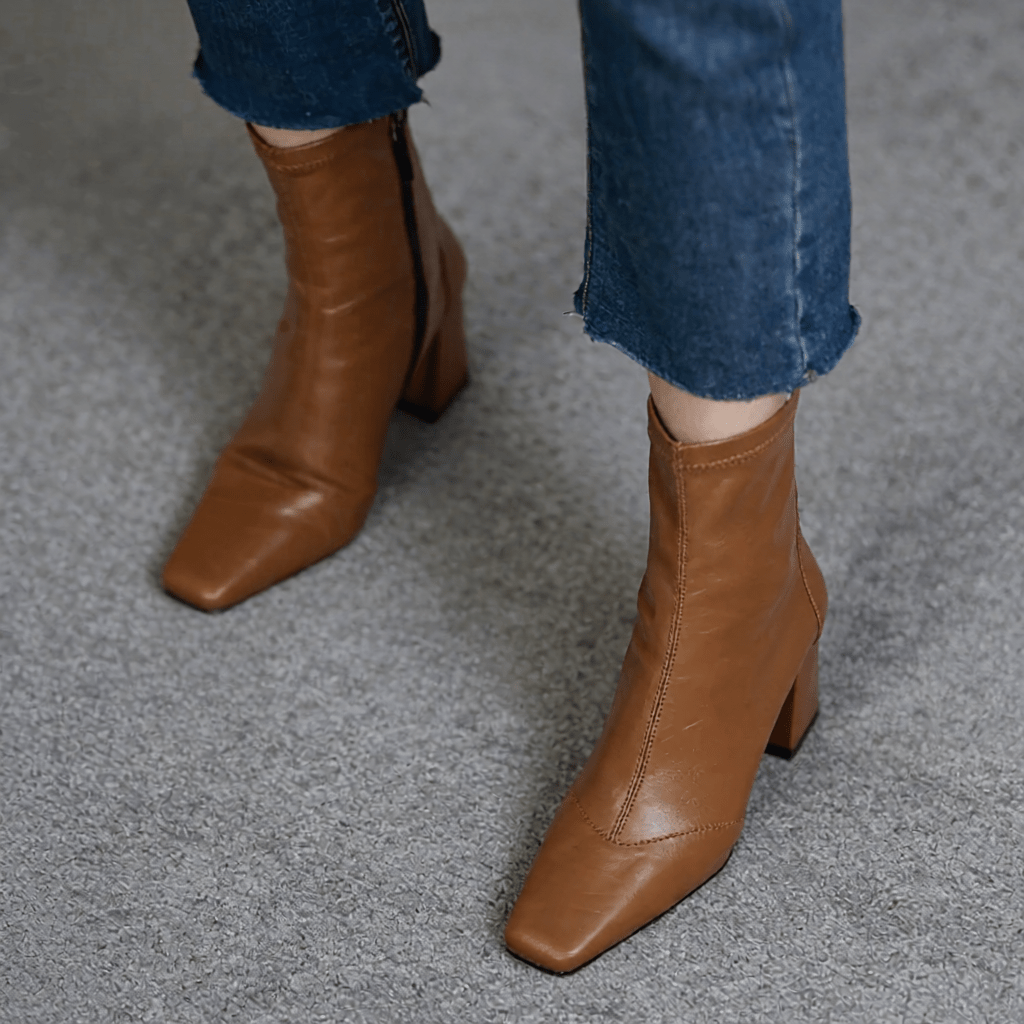 Stylish Refina Leather Ankle Boots for Women - Trendy Footwear for Every Occasion