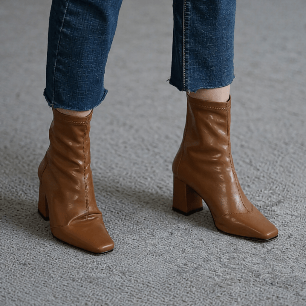Stylish Refina Leather Ankle Boots for Women - Trendy Footwear for Every Occasion