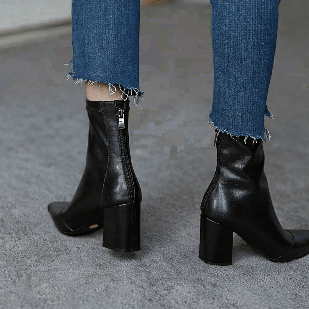 Stylish Refina Leather Ankle Boots for Women - Trendy Footwear for Every Occasion
