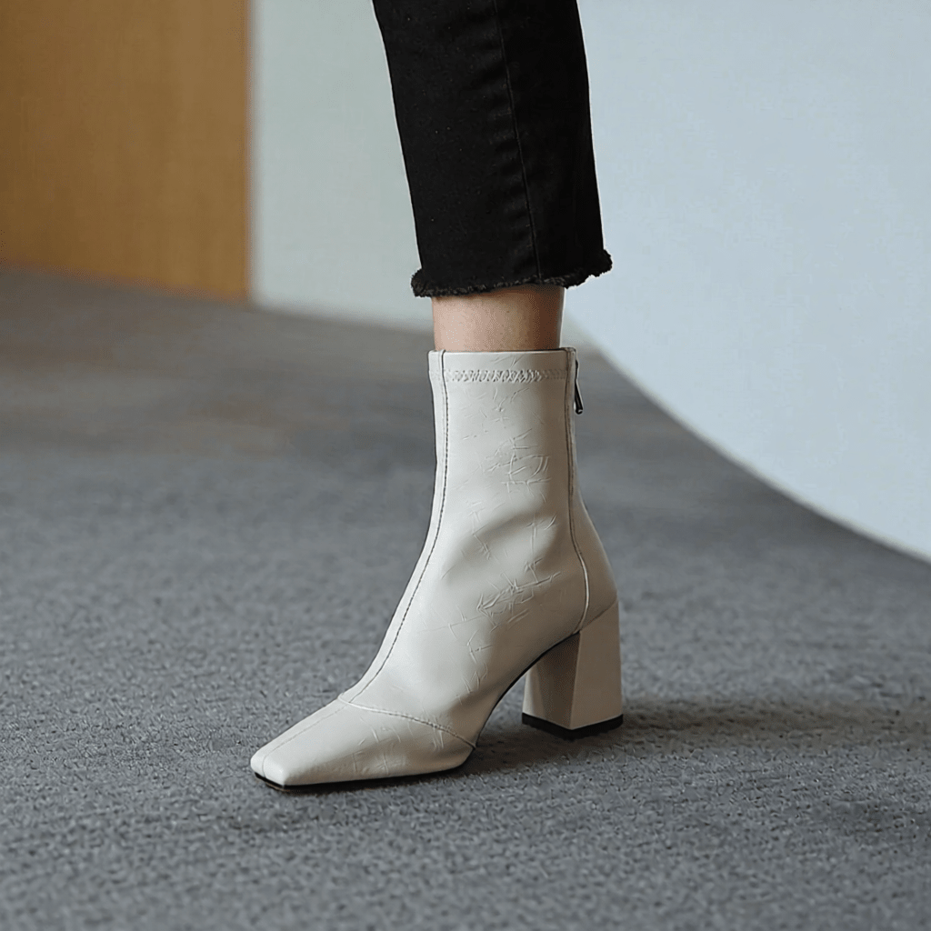 Stylish Refina Leather Ankle Boots for Women - Trendy Footwear for Every Occasion