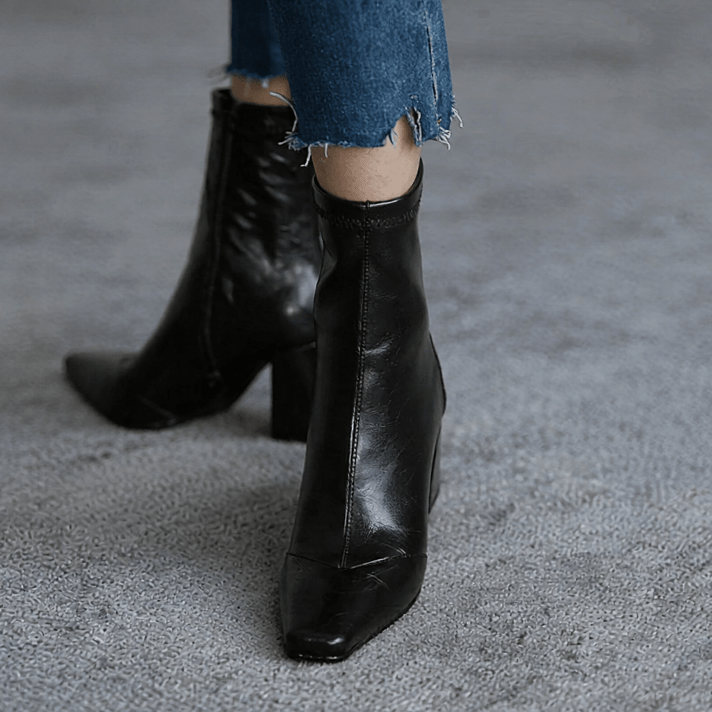 Stylish Refina Leather Ankle Boots for Women - Trendy Footwear for Every Occasion