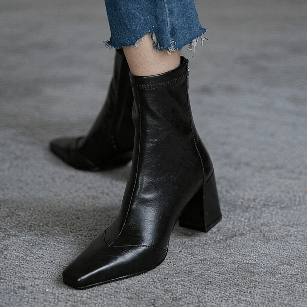Stylish Refina Leather Ankle Boots for Women - Trendy Footwear for Every Occasion