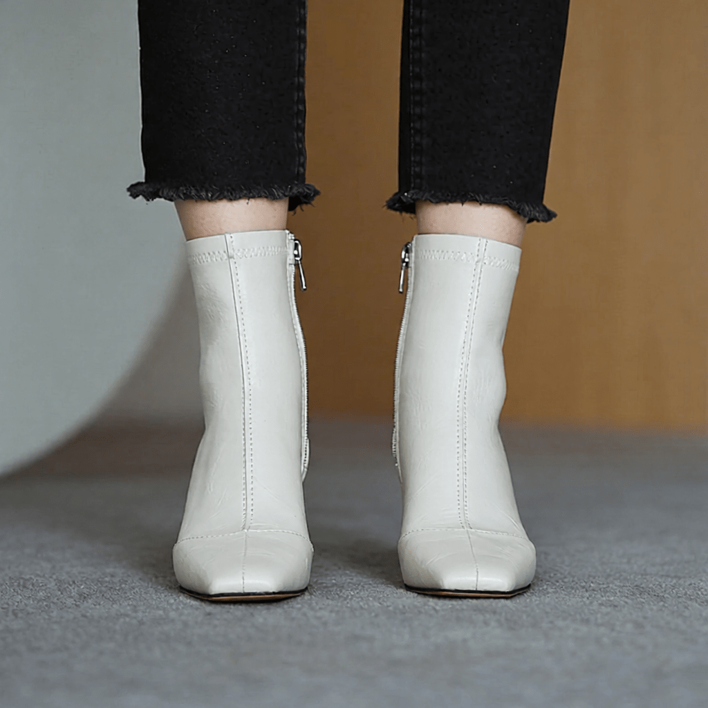 Stylish Refina Leather Ankle Boots for Women - Trendy Footwear for Every Occasion