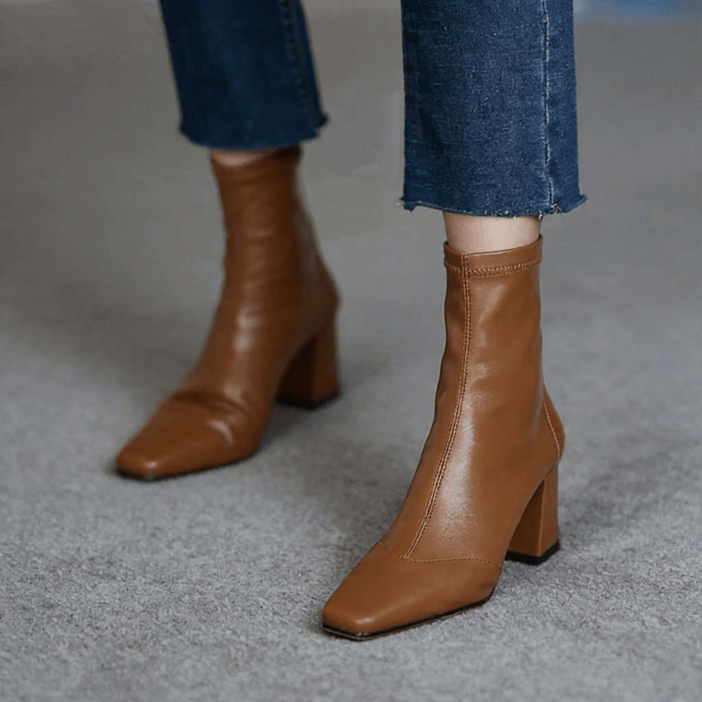 Stylish Refina Leather Ankle Boots for Women - Trendy Footwear for Every Occasion