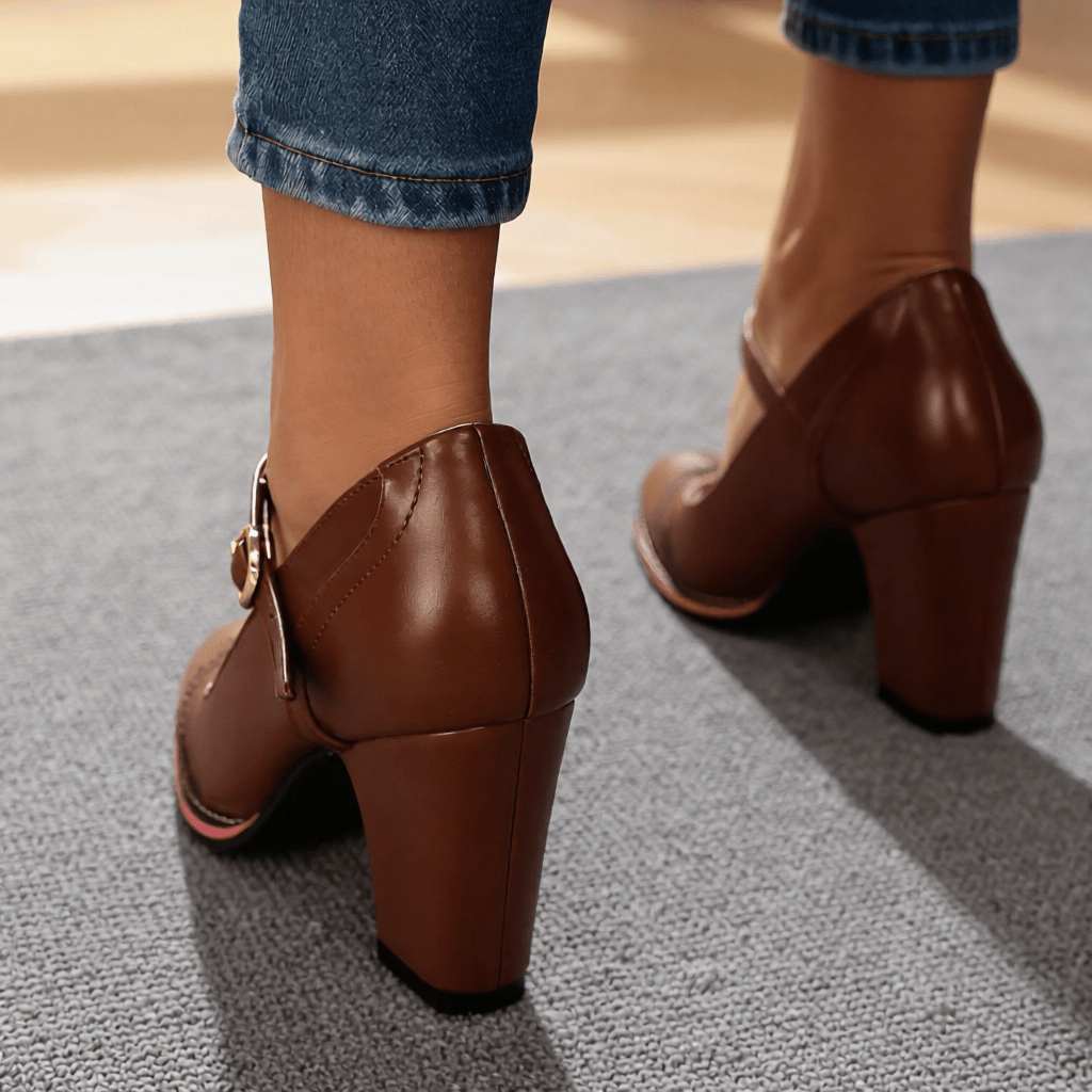 Stylish Women's Brogue Leather Loafers - Comfortable & Chic Footwear