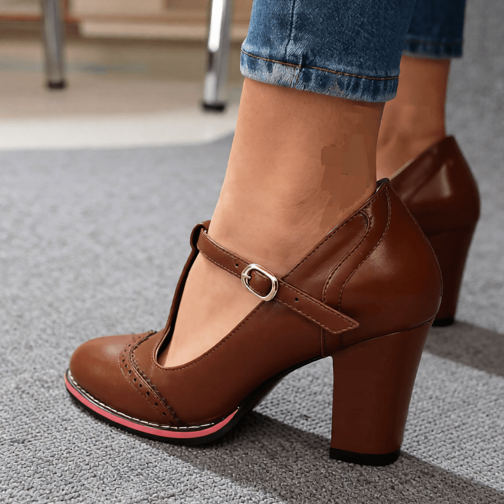 Stylish Women's Brogue Leather Loafers - Comfortable & Chic Footwear