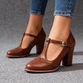 Stylish Women's Brogue Leather Loafers - Comfortable & Chic Footwear
