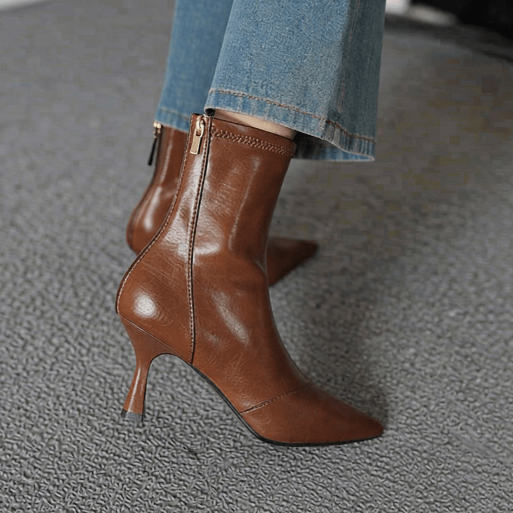 Uvera Authentic Leather Ankle Boots for Women - Stylish & Durable Footwear