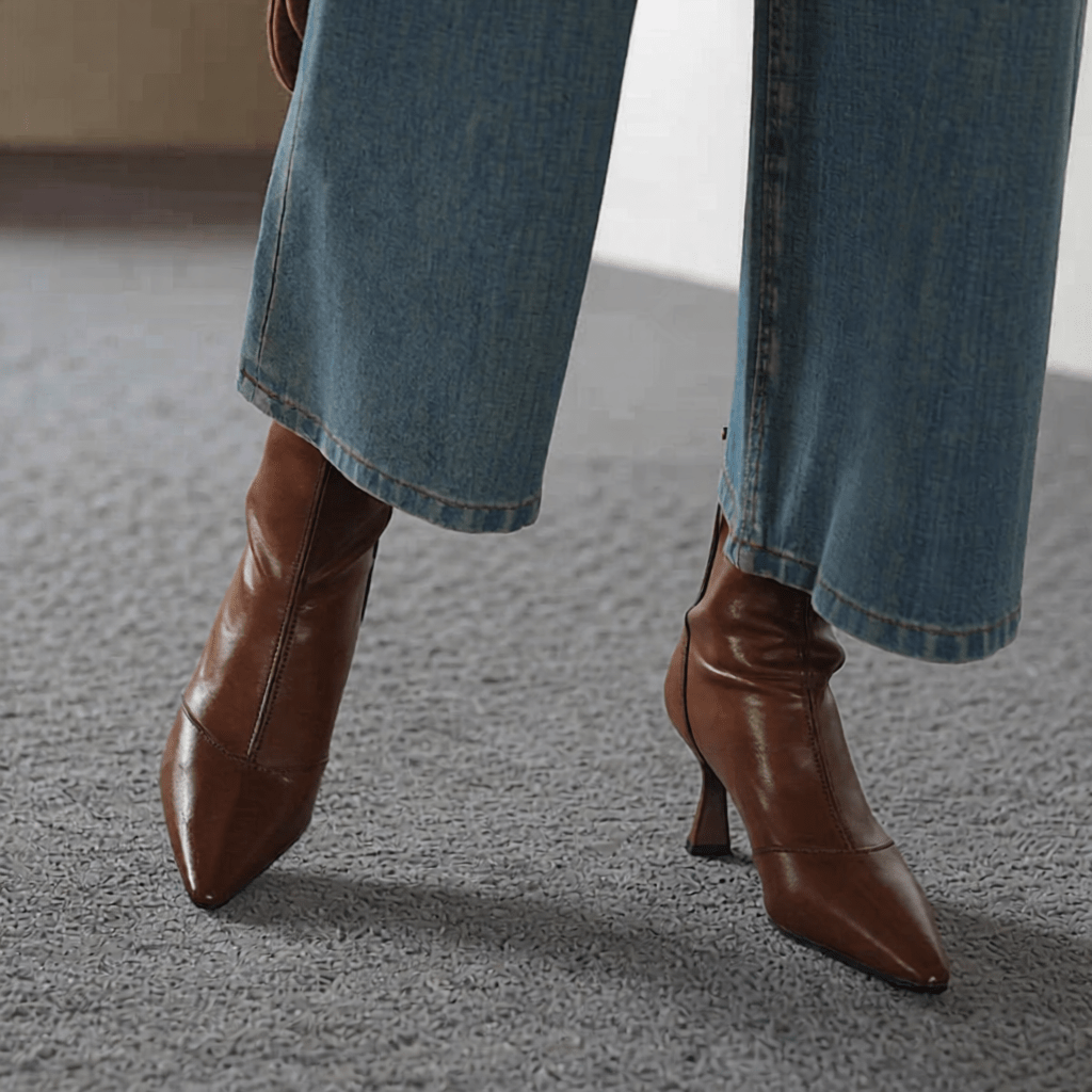 Uvera Authentic Leather Ankle Boots for Women - Stylish & Durable Footwear