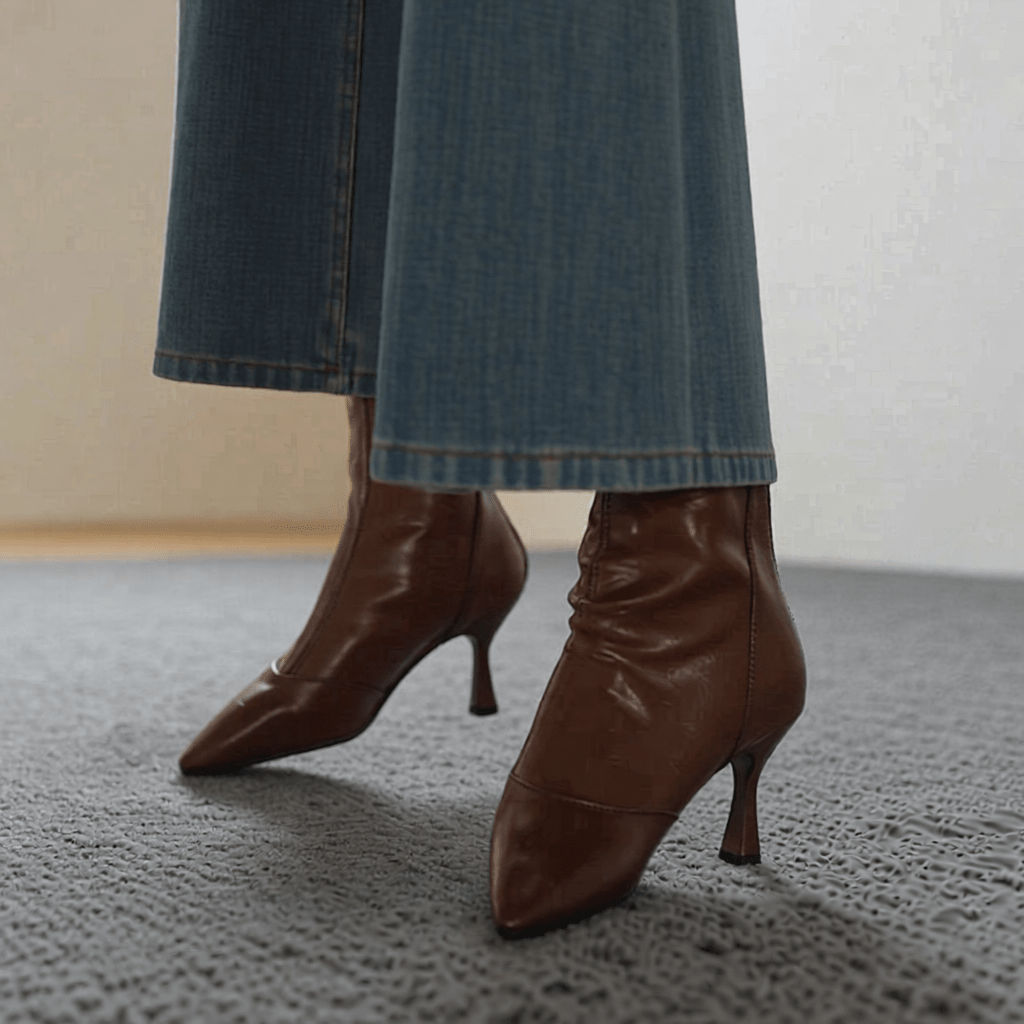 Uvera Authentic Leather Ankle Boots for Women - Stylish & Durable Footwear