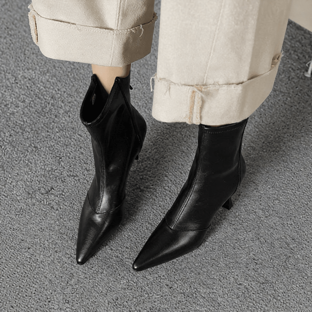 Uvera Authentic Leather Ankle Boots for Women - Stylish & Durable Footwear