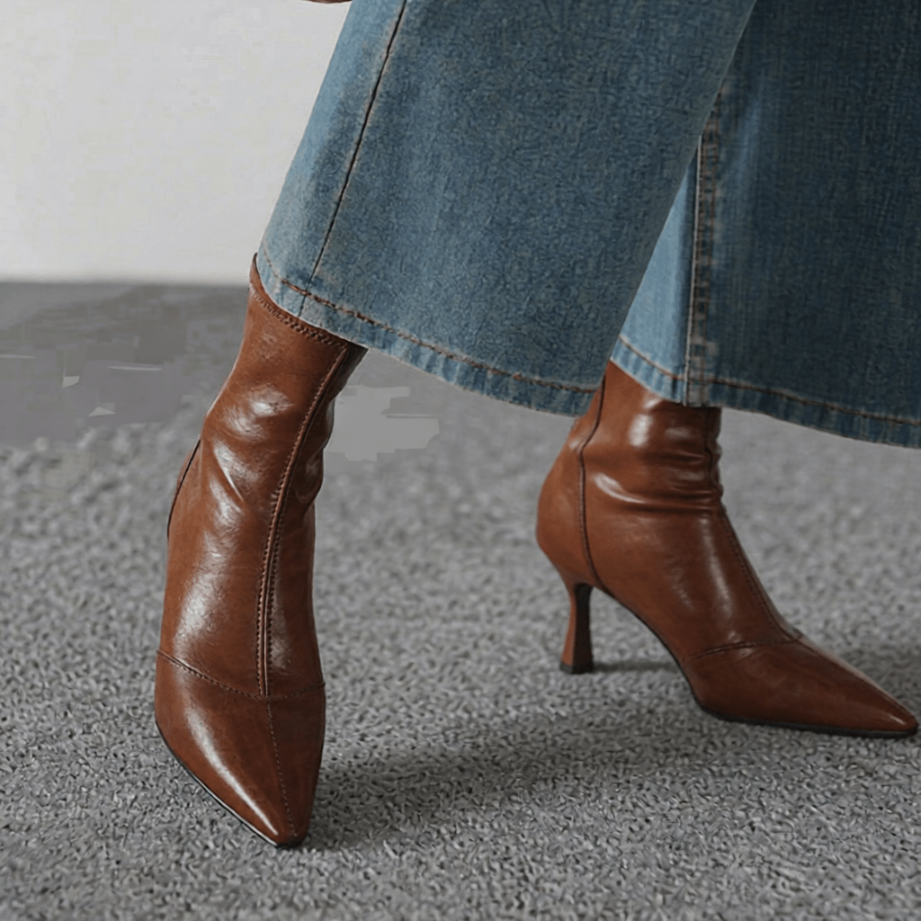Uvera Authentic Leather Ankle Boots for Women - Stylish & Durable Footwear