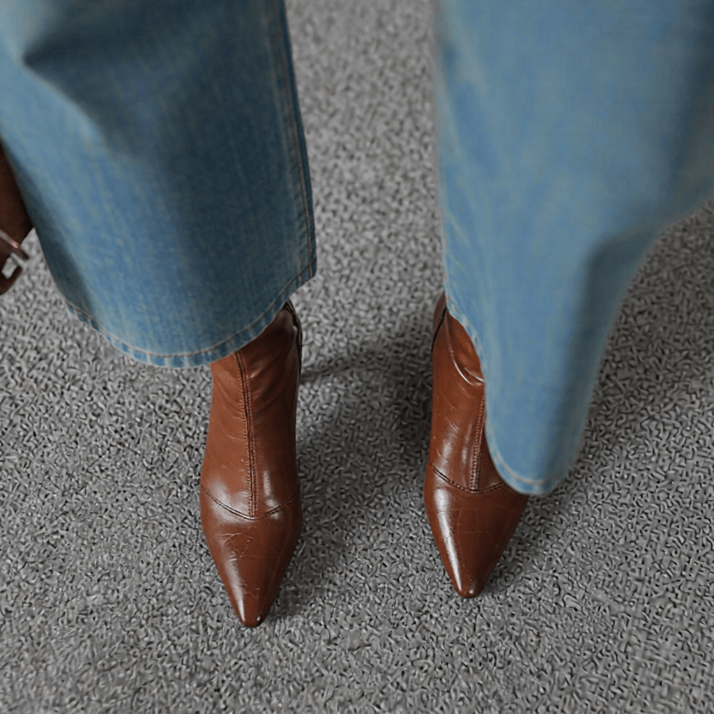 Uvera Authentic Leather Ankle Boots for Women - Stylish & Durable Footwear