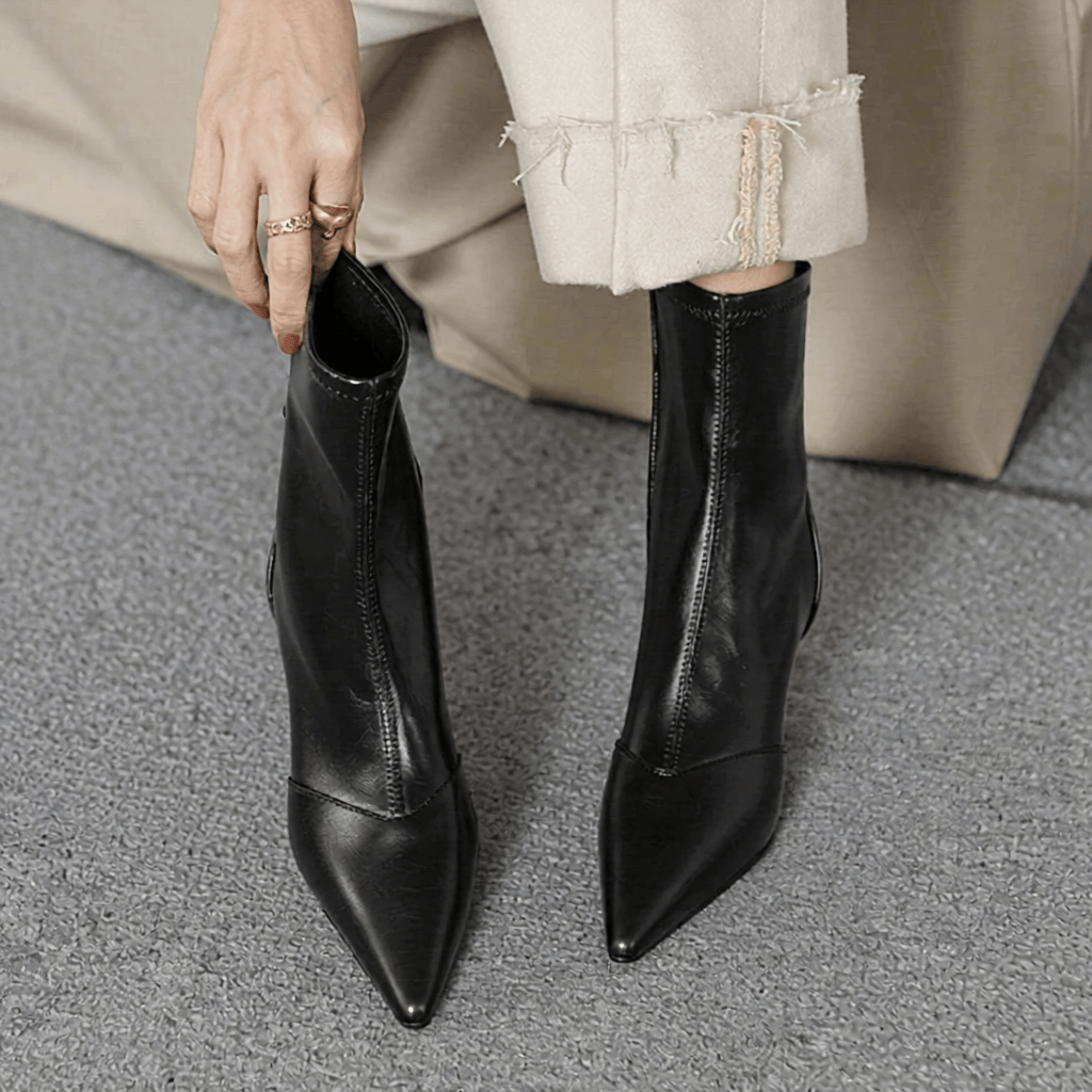 Uvera Authentic Leather Ankle Boots for Women - Stylish & Durable Footwear