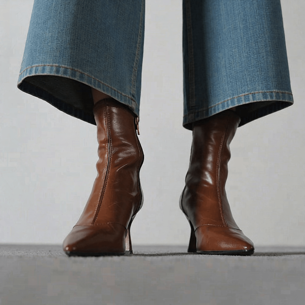 Uvera Authentic Leather Ankle Boots for Women - Stylish & Durable Footwear