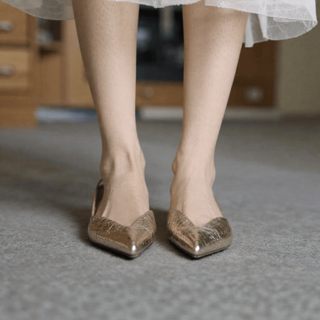 Women's Premium Leather Pointed Toe Ballet Flats - Stylish Corvine Design for Comfort and Elegance