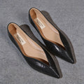 Women's Premium Leather Pointed Toe Ballet Flats - Stylish Corvine Design for Comfort and Elegance