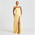 Womens Strapless Formal Maxi Dress