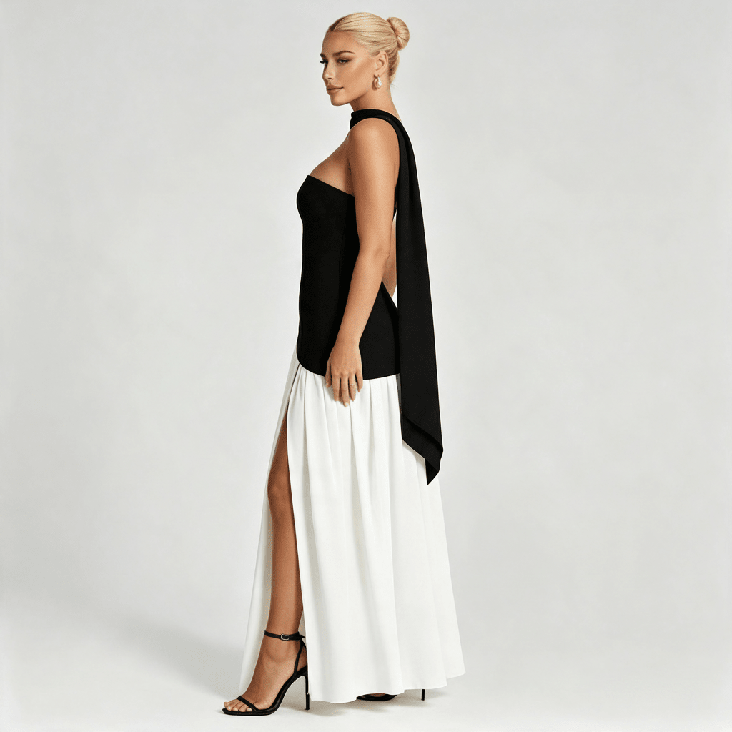Womens Strapless Formal Maxi Dress