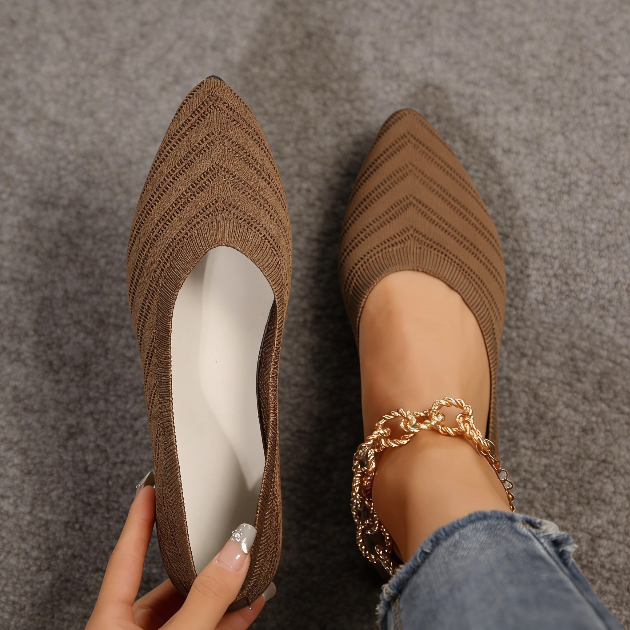 Women’s Stylish Comfortable Pointed Toe Ballet Flats - Perfect for Everyday Wear
