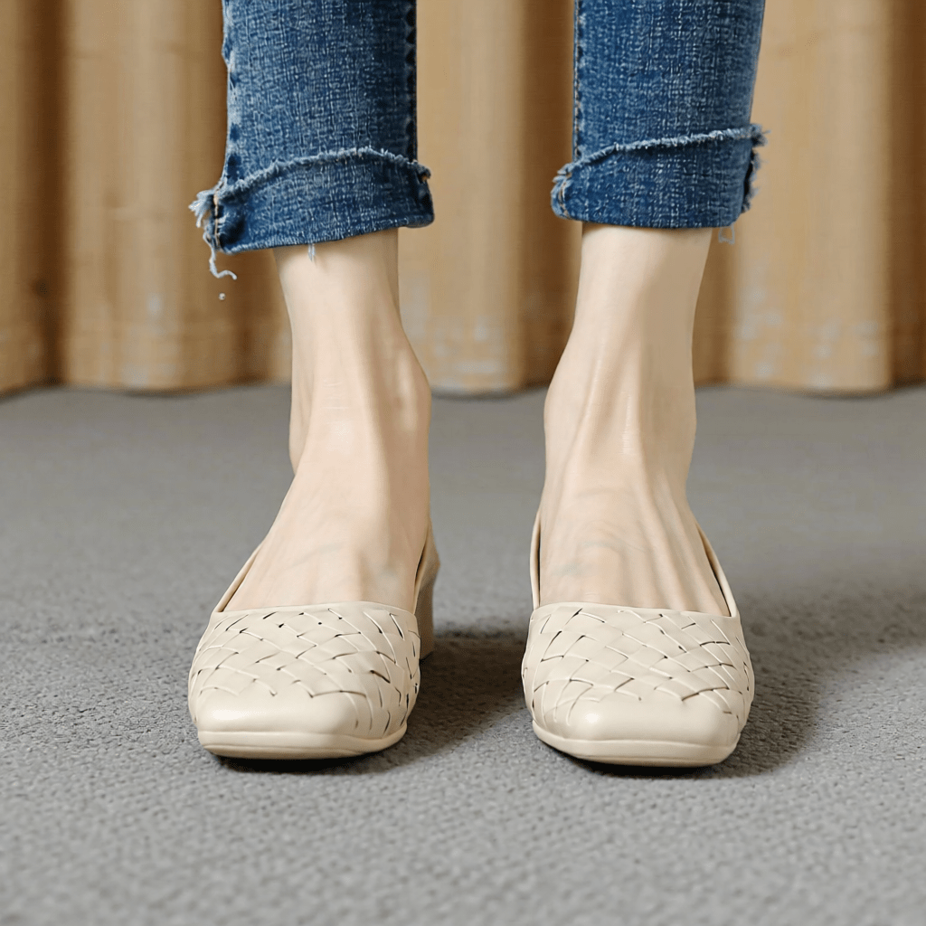 Women's Summer Square Toe Flats - Comfortable and Stylish Casual Shoes for Warm Weather