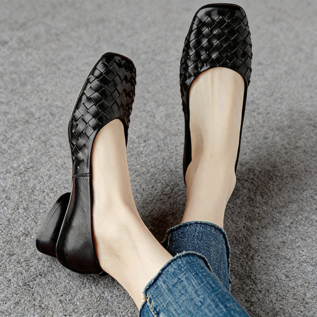 Women's Summer Square Toe Flats - Comfortable and Stylish Casual Shoes for Warm Weather